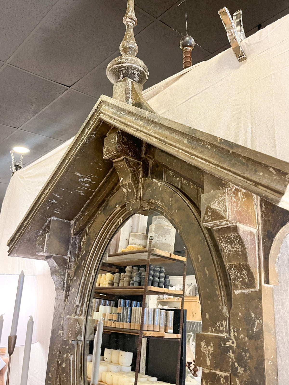 Distressed Architectural Mirror