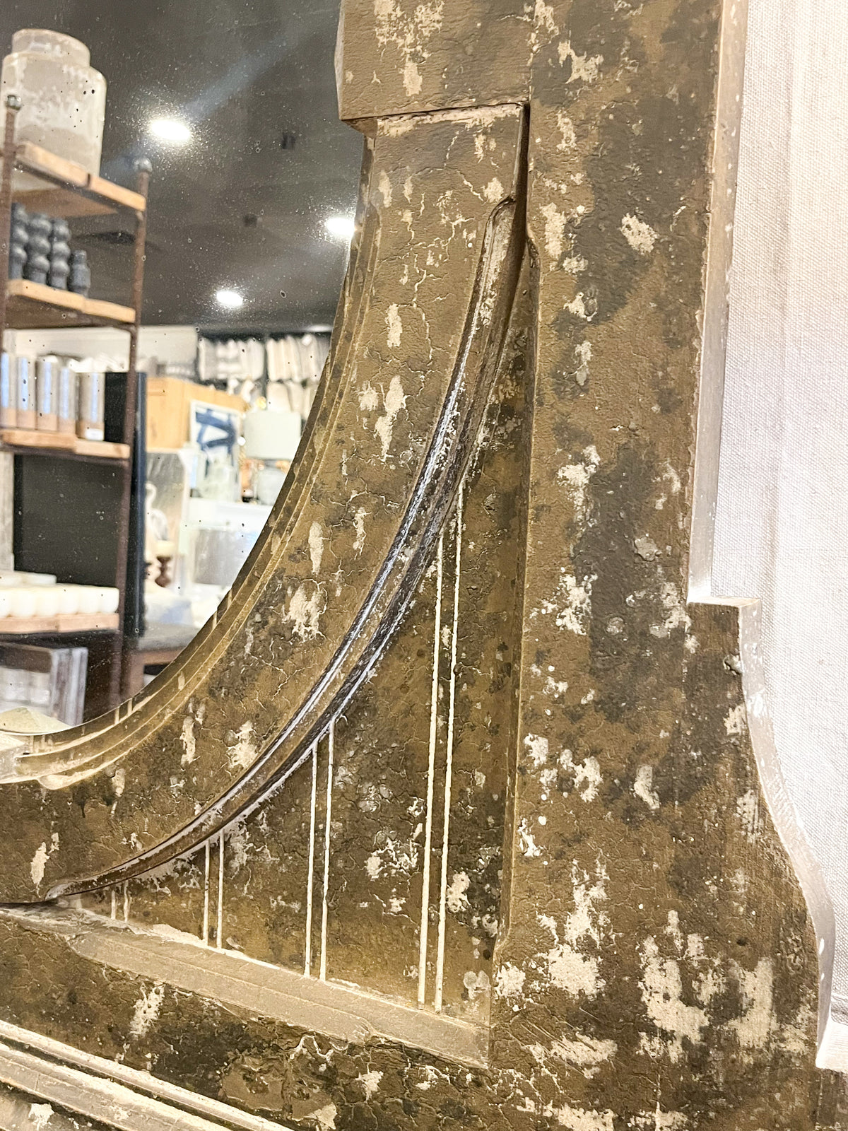 Distressed Architectural Mirror