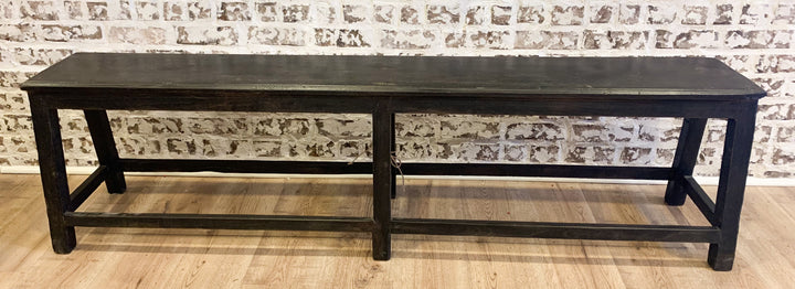 Black Vintage Primitive Bench