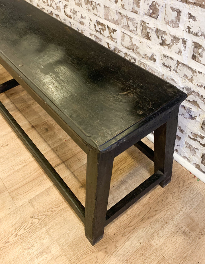 Black Vintage Primitive Bench