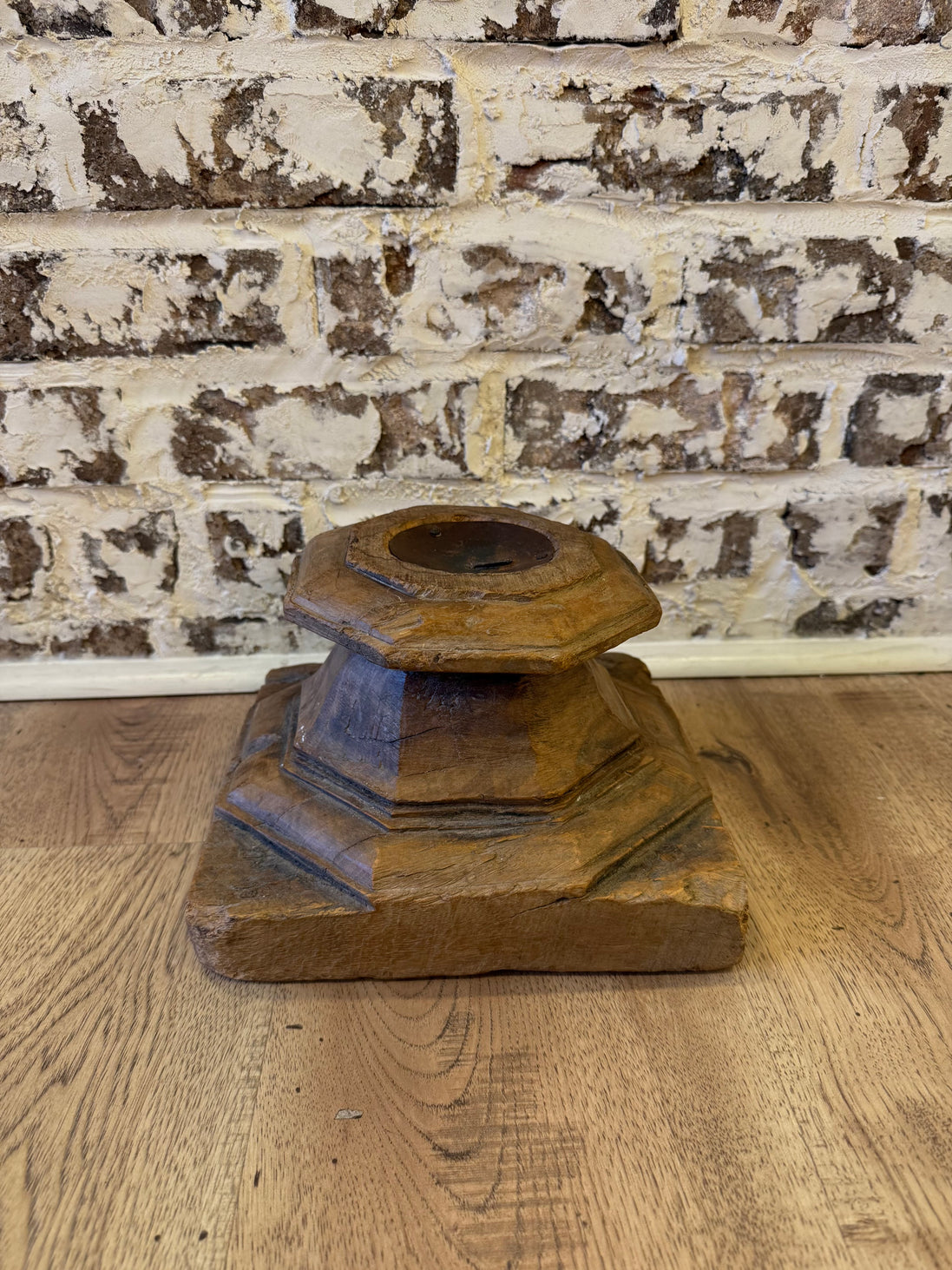 Pillar Base Antique Candle Stand