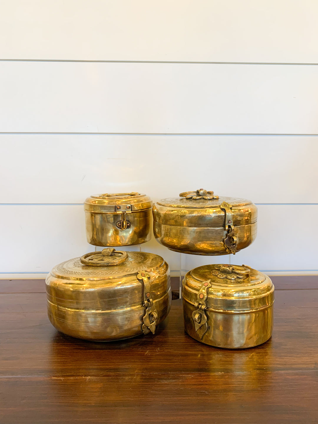 Vintage Brass Indian Chapati Box
