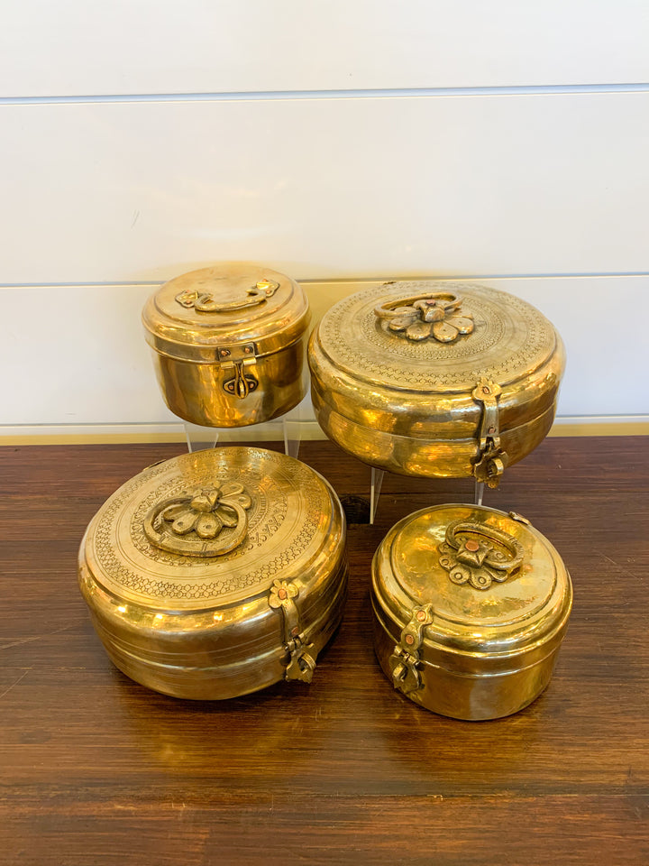 Vintage Brass Indian Chapati Box