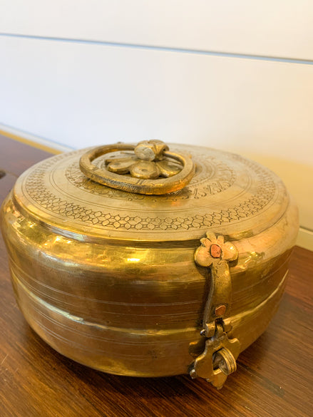 Vintage Brass Indian Chapati Box