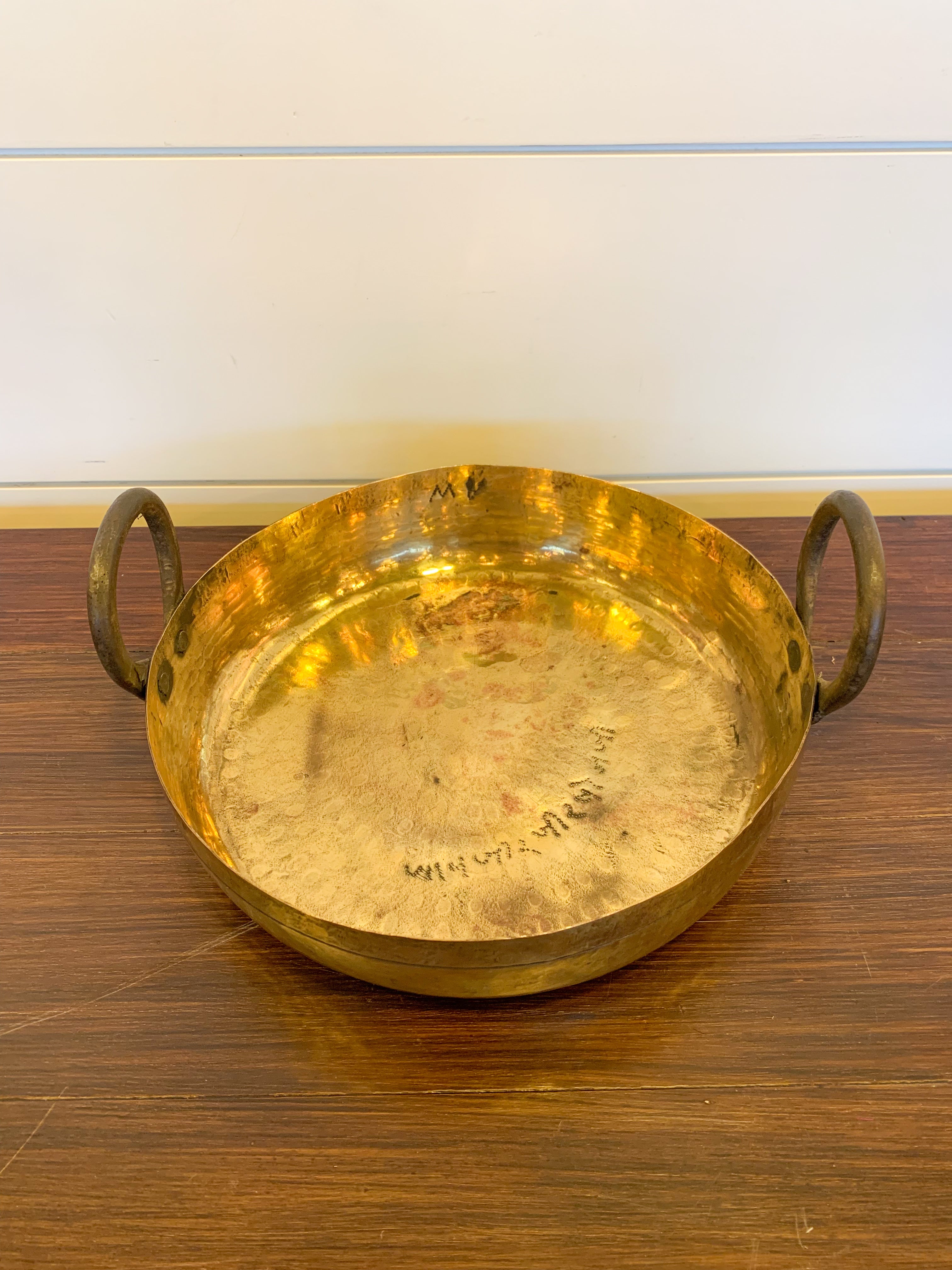 Vintage Brass Indian Kadhai/Jalebi Pot