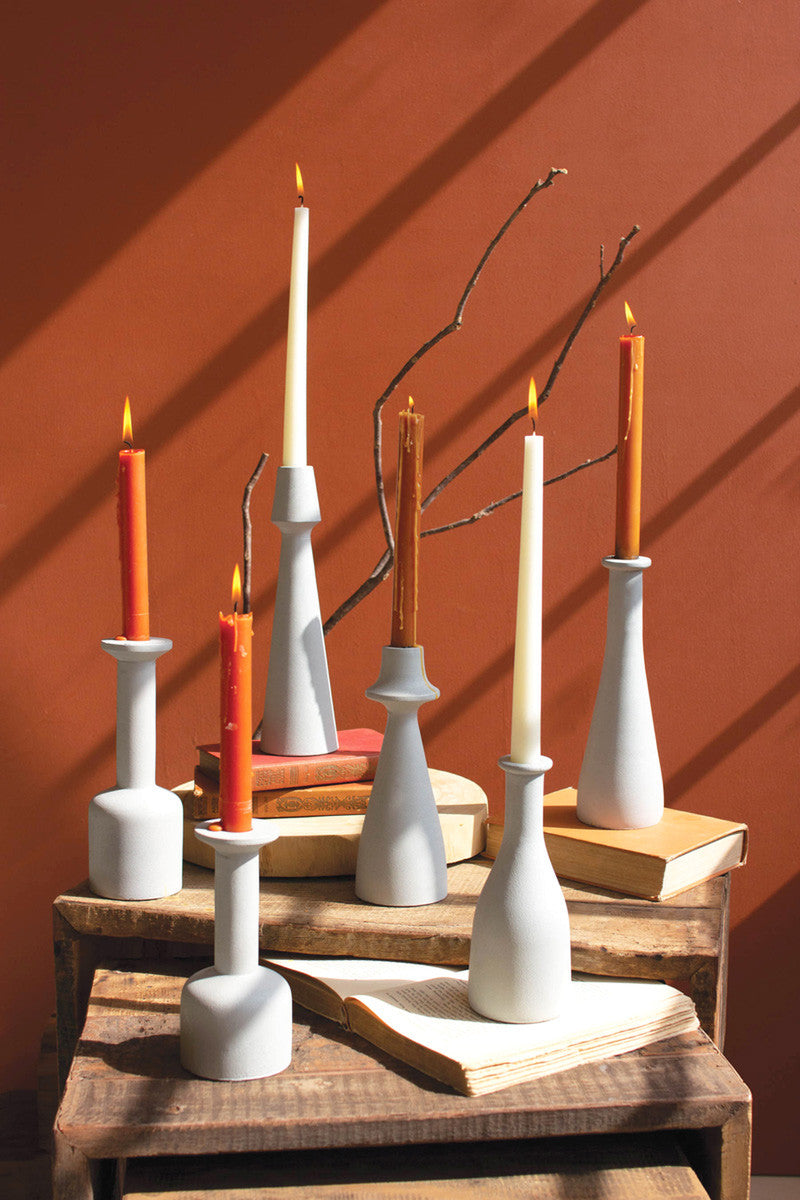 Candle Holders Cast Aluminum Stone