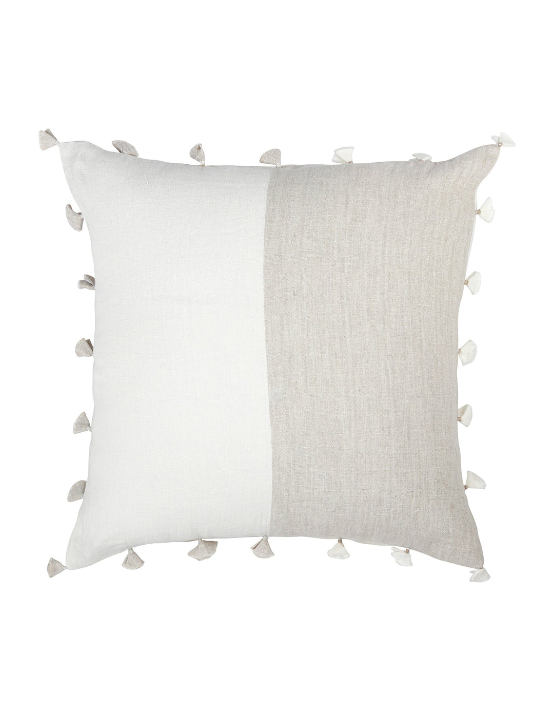 Natural Beige Tassels So Soft Linen Pillow
