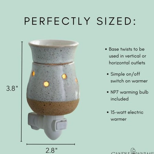 Fragrance Warmer Rustic White Pluggable