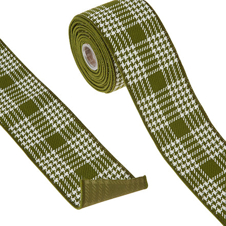 Ribbon Houndstooth Wired 4"x10yd