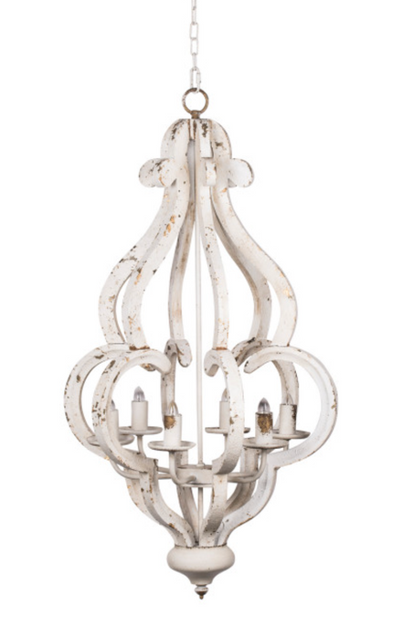 Chandelier Distressed White