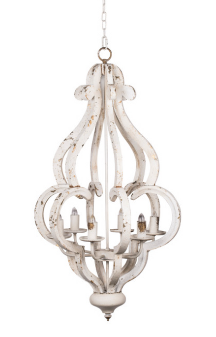 Chandelier Distressed White