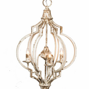 Chandelier Gold & White 3-Light
