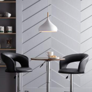 Felton White Aluminum and Wood Mini Pendant