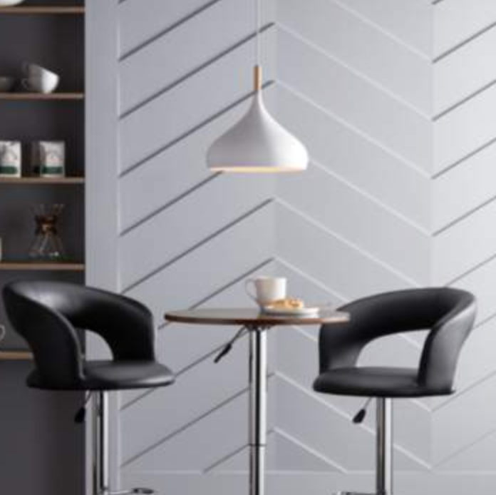 Felton White Aluminum and Wood Mini Pendant