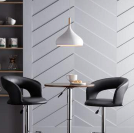 Felton White Aluminum and Wood Mini Pendant