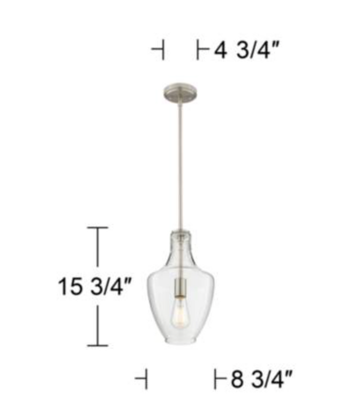 Pendant Milstone 8 3/4" Wide Brushed Nickel Mini