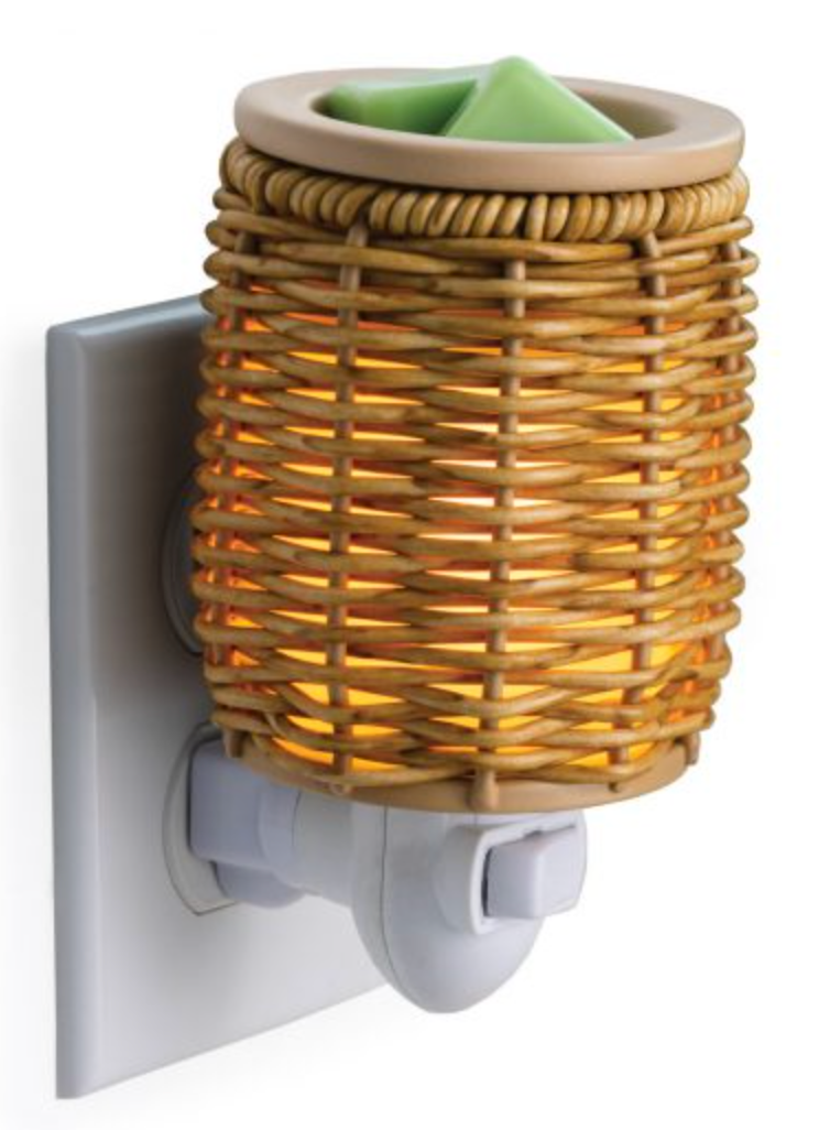Fragrance Warmer Wicker Lantern Pluggable