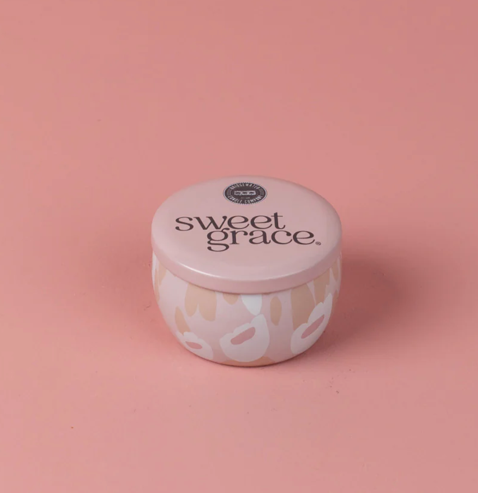 Candle Sweet Grace Mini Tin Pink