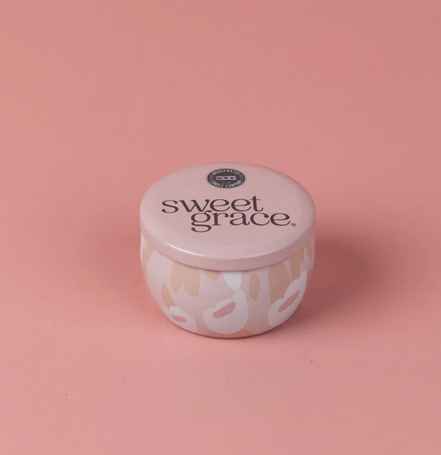 Candle Sweet Grace Mini Tin Pink