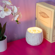 Candle Sweet Grace Floral Embossed