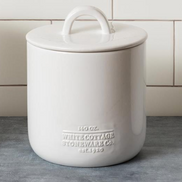 White Cottage Ceramic Canisters