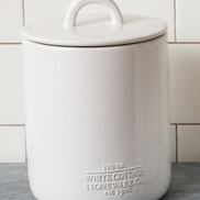 White Cottage Ceramic Canisters