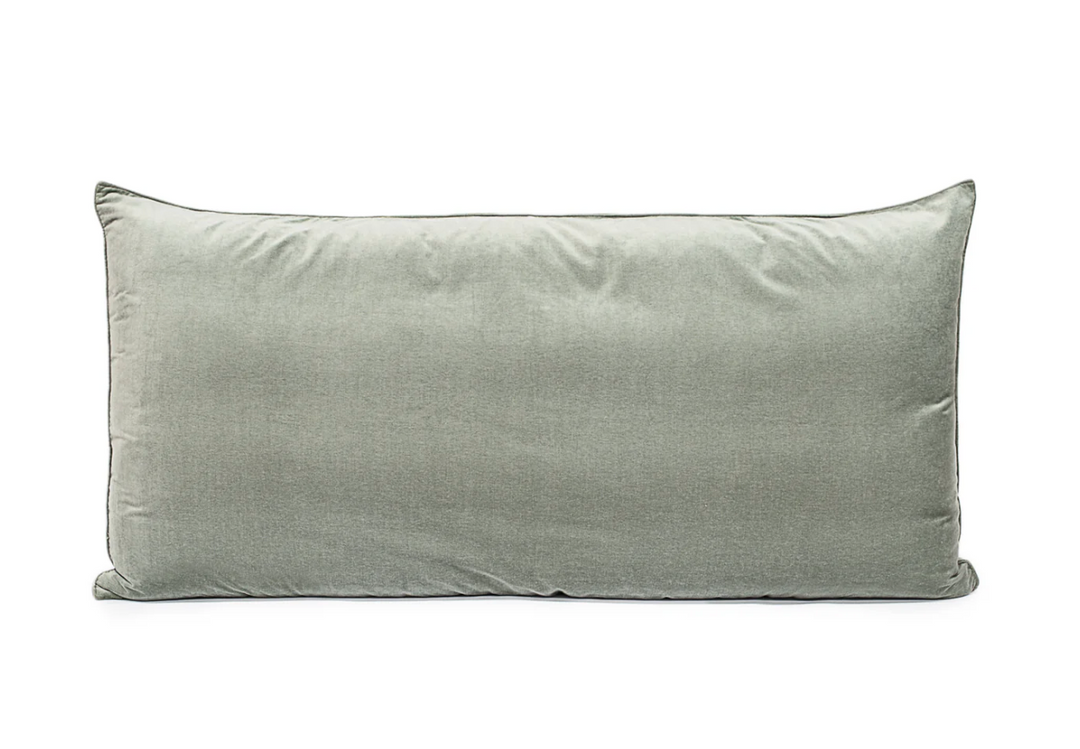 Headboard Pillow Velvet Seafoam