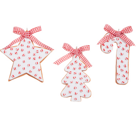 4.5" Peppermint Sprinkles Cookie Ornament
