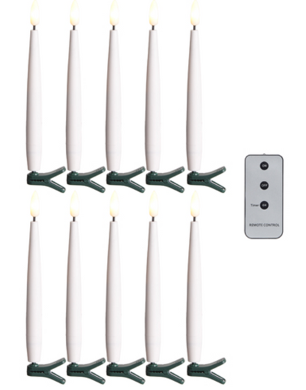 Clip-on 6" Lighted Candles with Remote