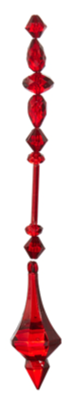 7.75" Red Jewel Drop Ornament