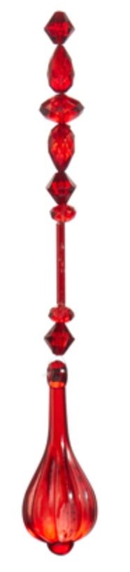 7.75" Red Jewel Drop Ornament