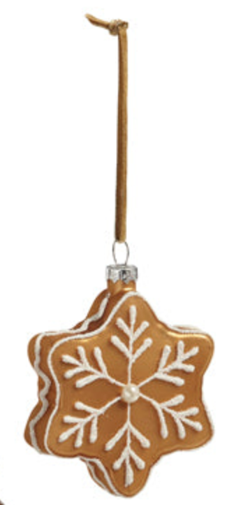 4" Gingerbread Glass Ornament