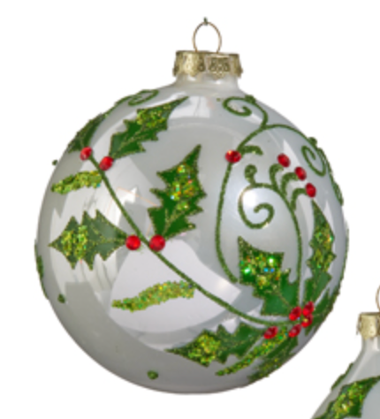 4" Holly Leaf Ornament