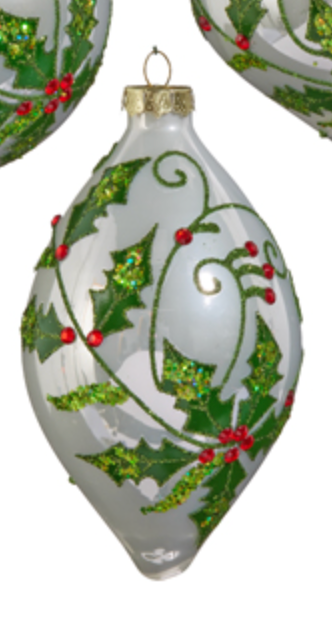 4" Holly Leaf Ornament