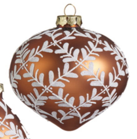 4" Leaf Pattern Ornament