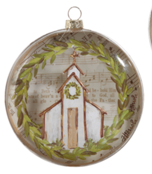 Music Sheet Church Disc Ornament