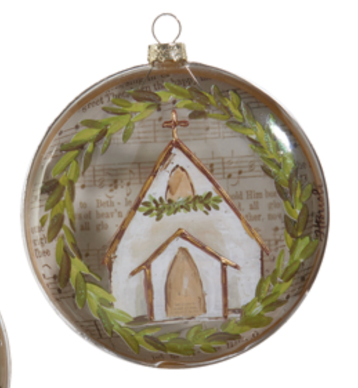 Music Sheet Church Disc Ornament
