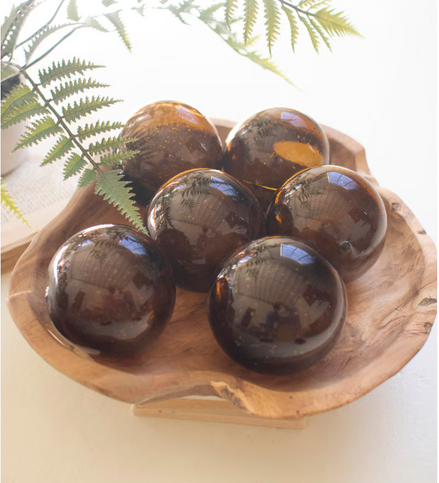 Recycled Amber Glass Ball