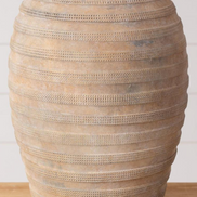 Textured Striped Ceramic Vase