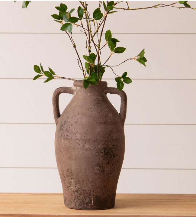 Weathered Tuscan Vase w/ Handles