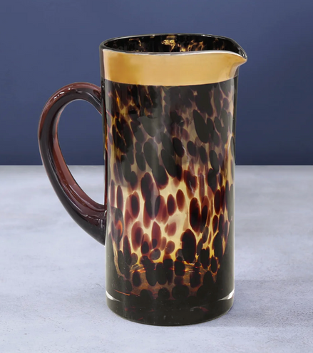 Glass Tortoise And Gold Pitcher