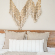 Natural Beige Fringe So Soft Linen Pillow