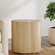 Louis Solid Wood Round End Table