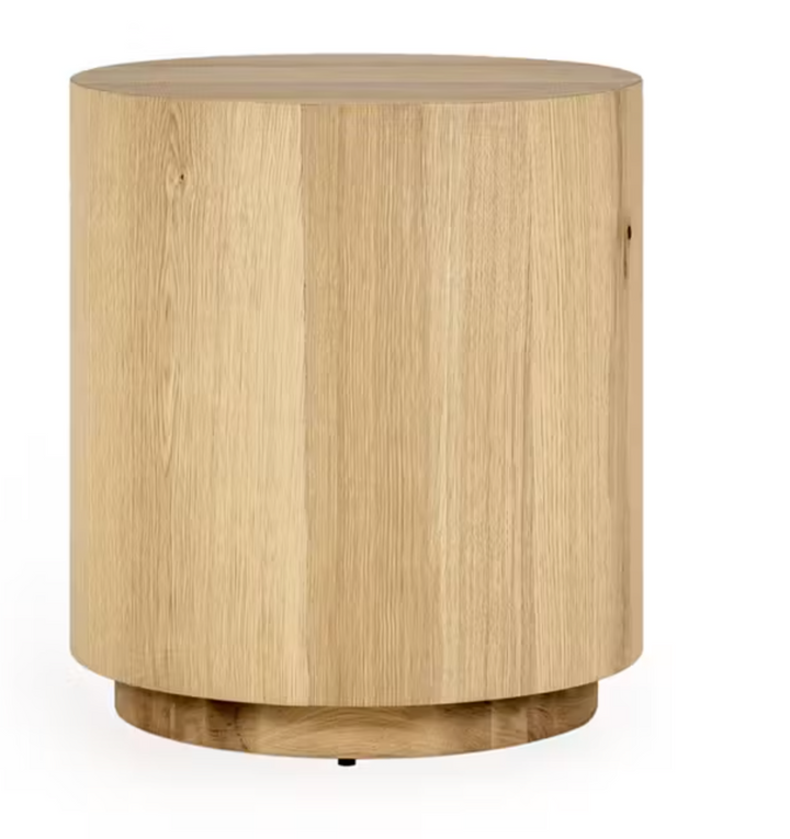 Louis Solid Wood Round End Table