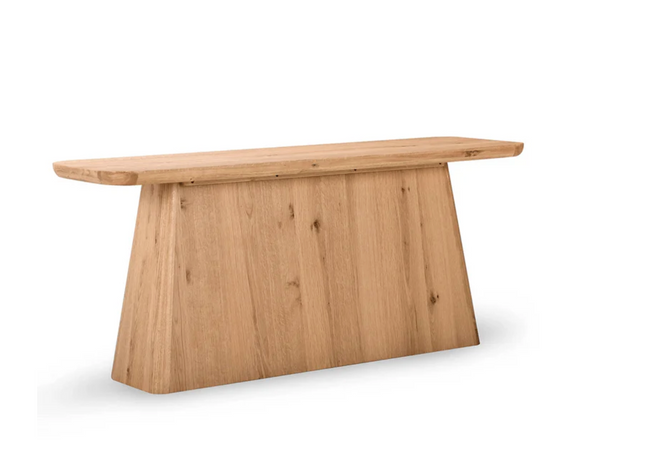 St. Augustine Oak Veneer Console Table