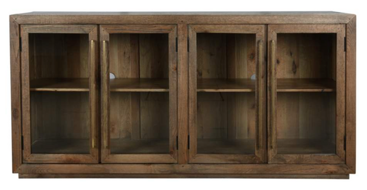 Bentley Oak 4 Door Cabinet Rustic Brown