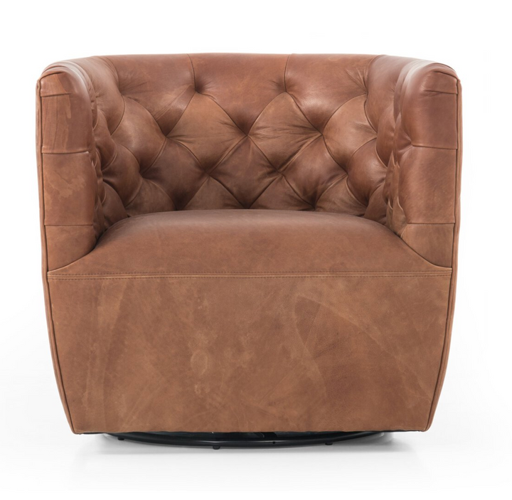 Hancock Leather Swivel Chair