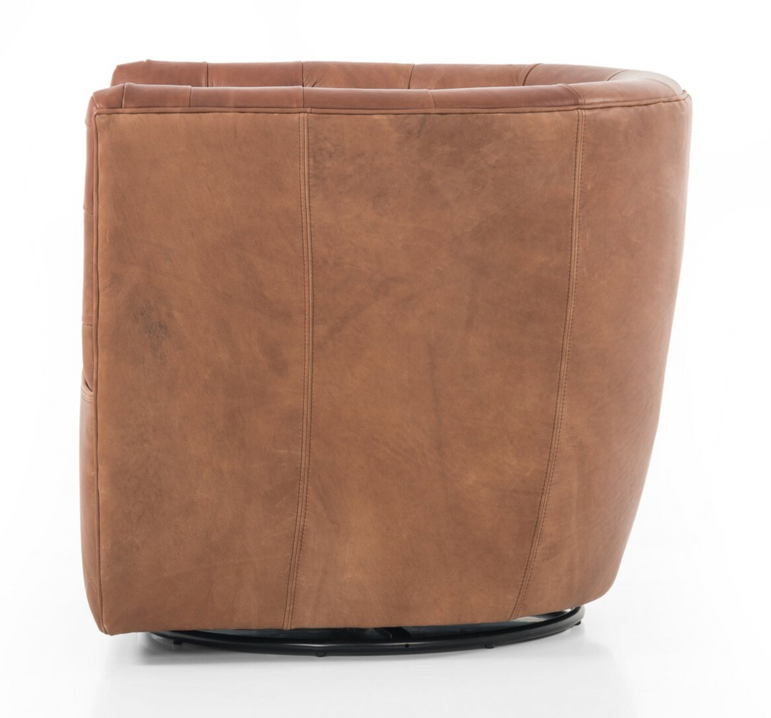 Hancock Leather Swivel Chair