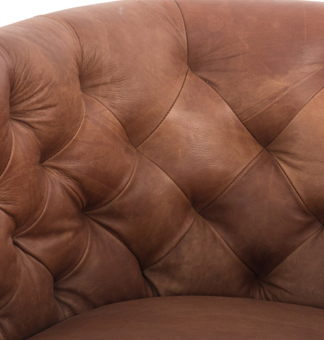 Hancock Leather Swivel Chair