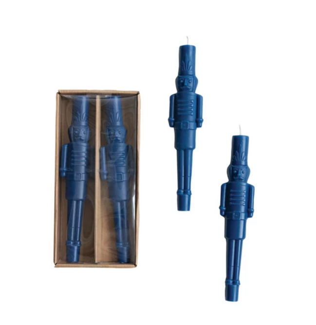 Nutcracker Shaped Taper Candles Unscented